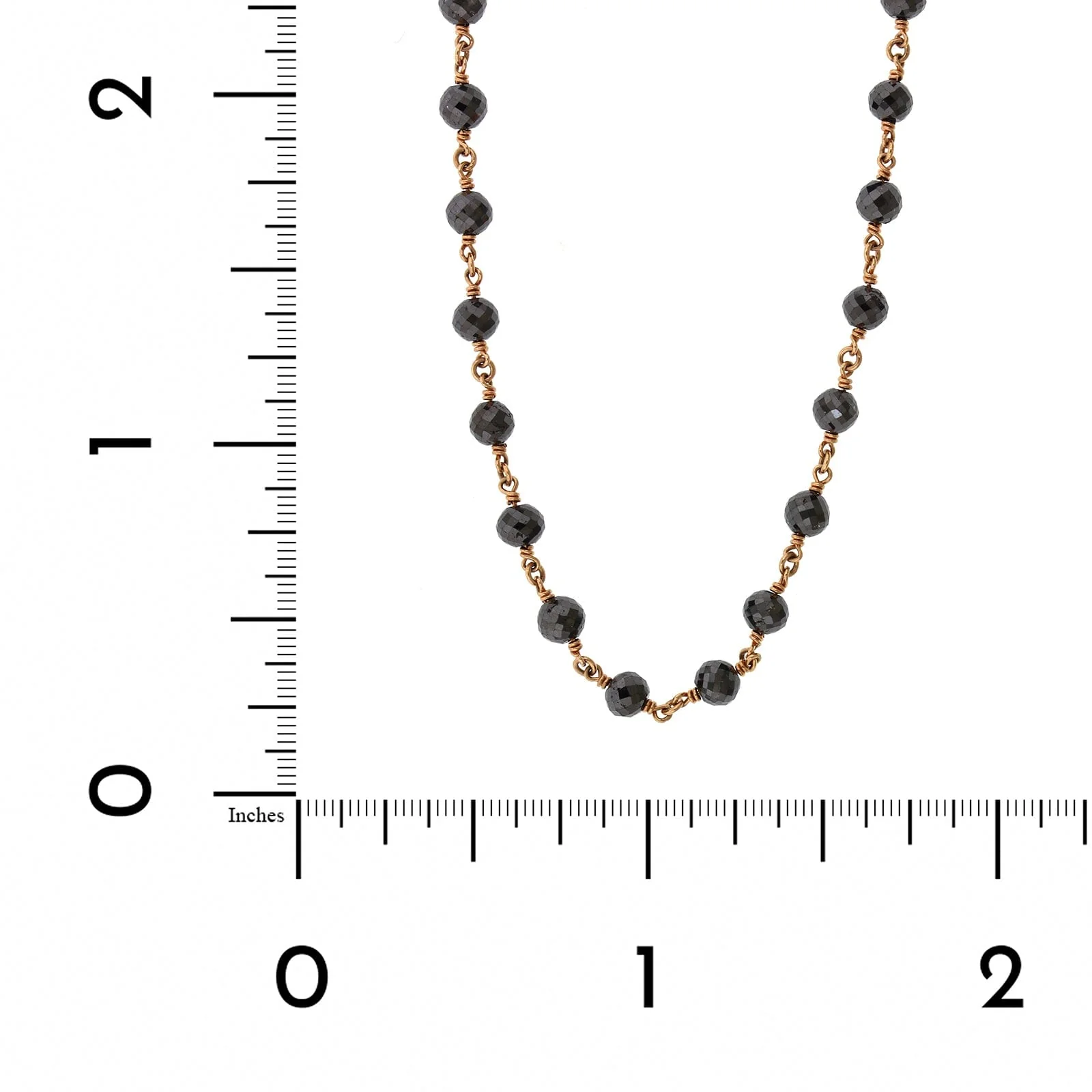 Etho Maria 18K Rose Gold Black Diamond Bead Necklace - Image 4