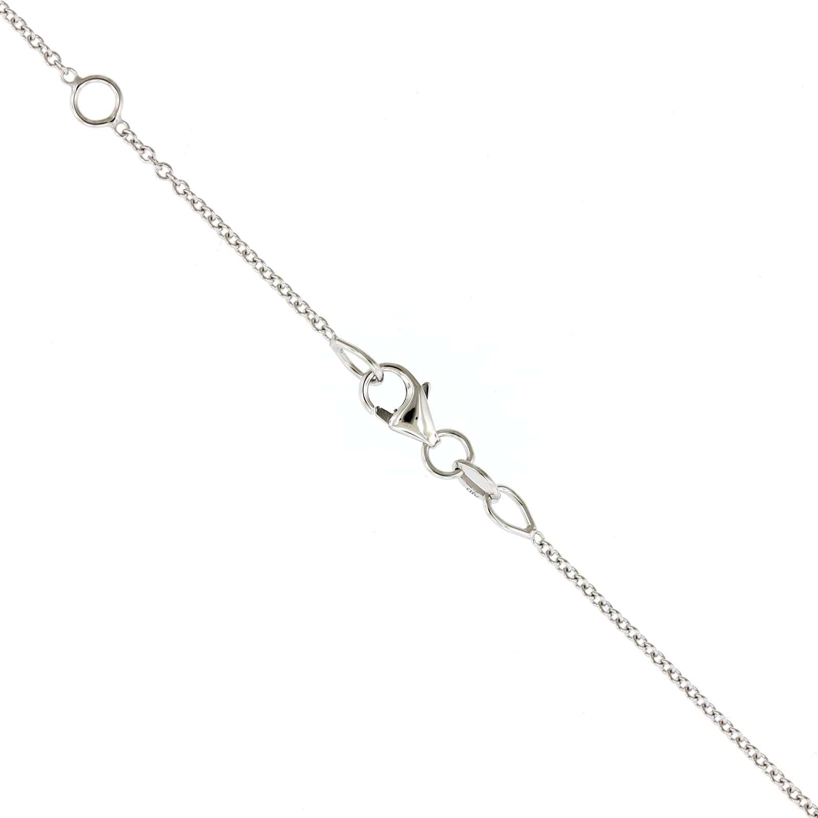 18K White Gold Graduated Diamond Flexible Necklace - Image 3