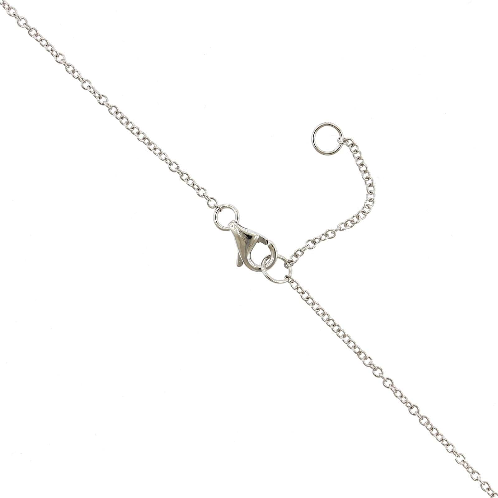 14K White Gold Diamond Cluster Necklace - Image 2