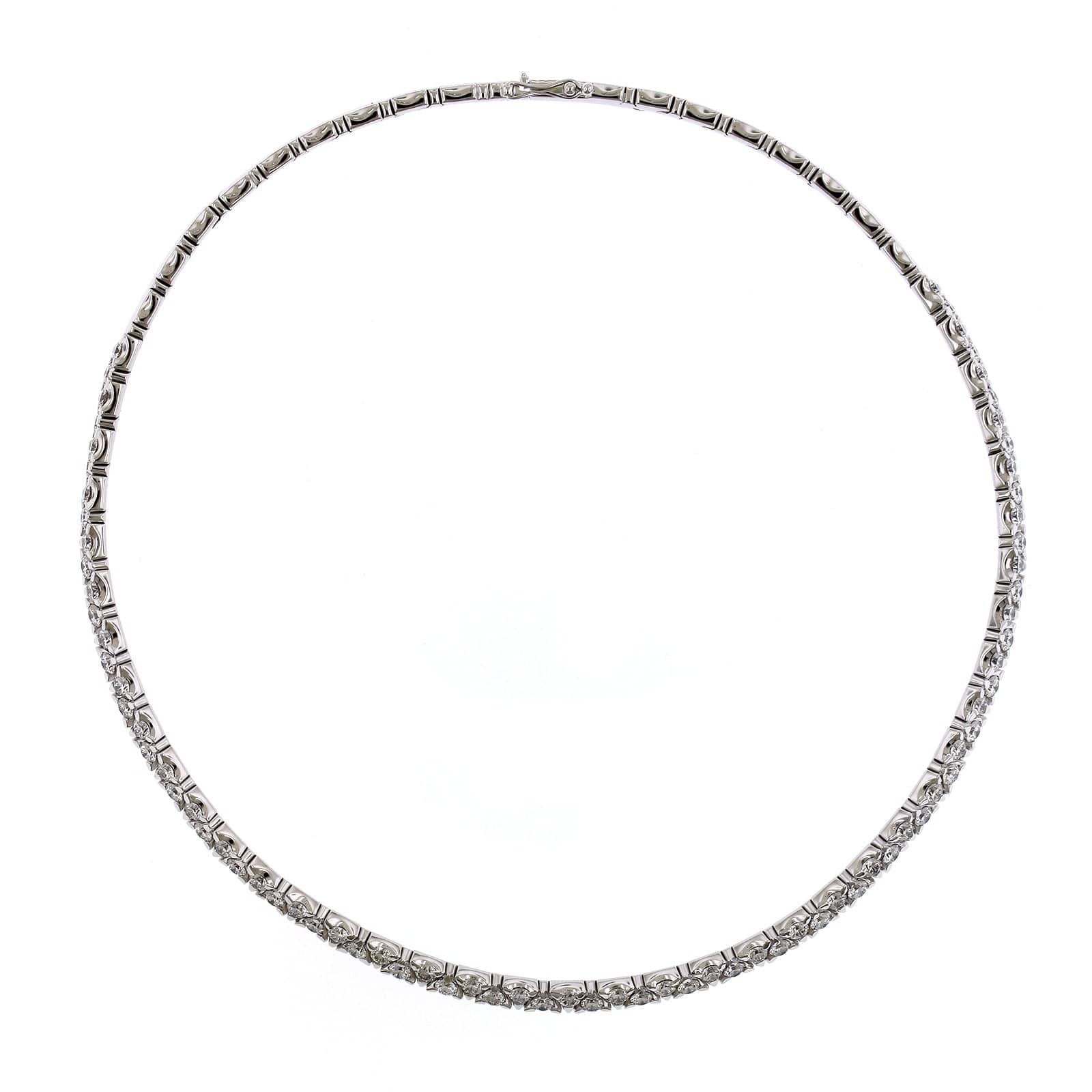 18K White Gold Diamond Choker