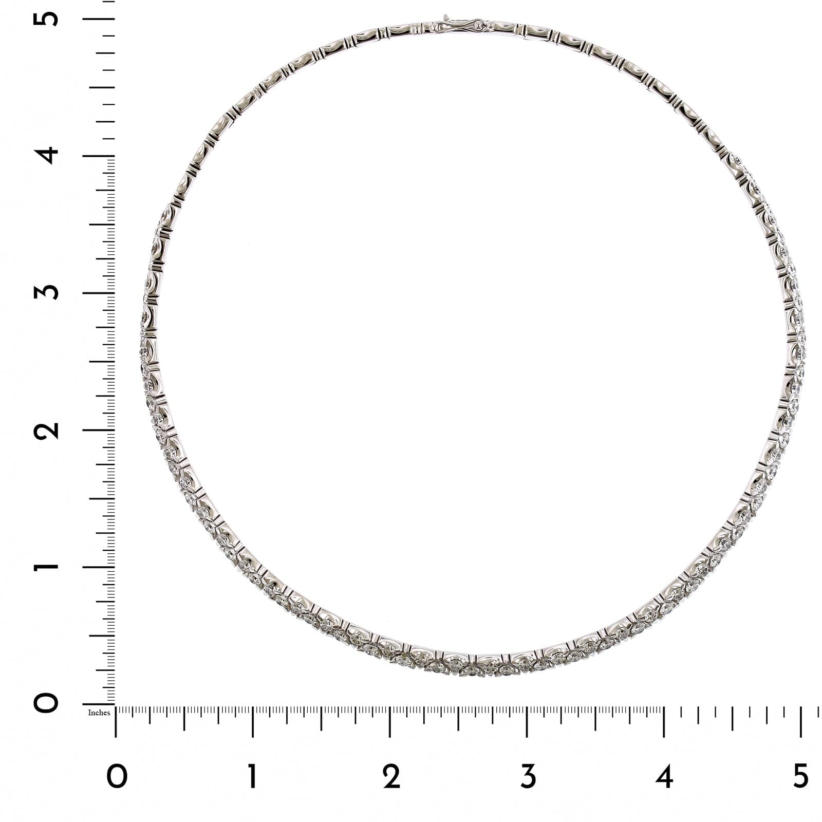 18K White Gold Diamond Choker - Image 4
