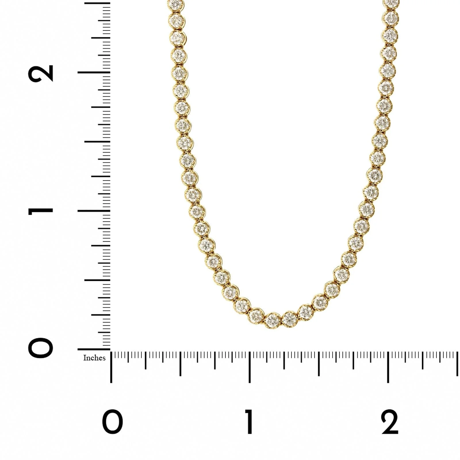 18K Two-Tone Alternating Link Diamond Necklace - Image 3