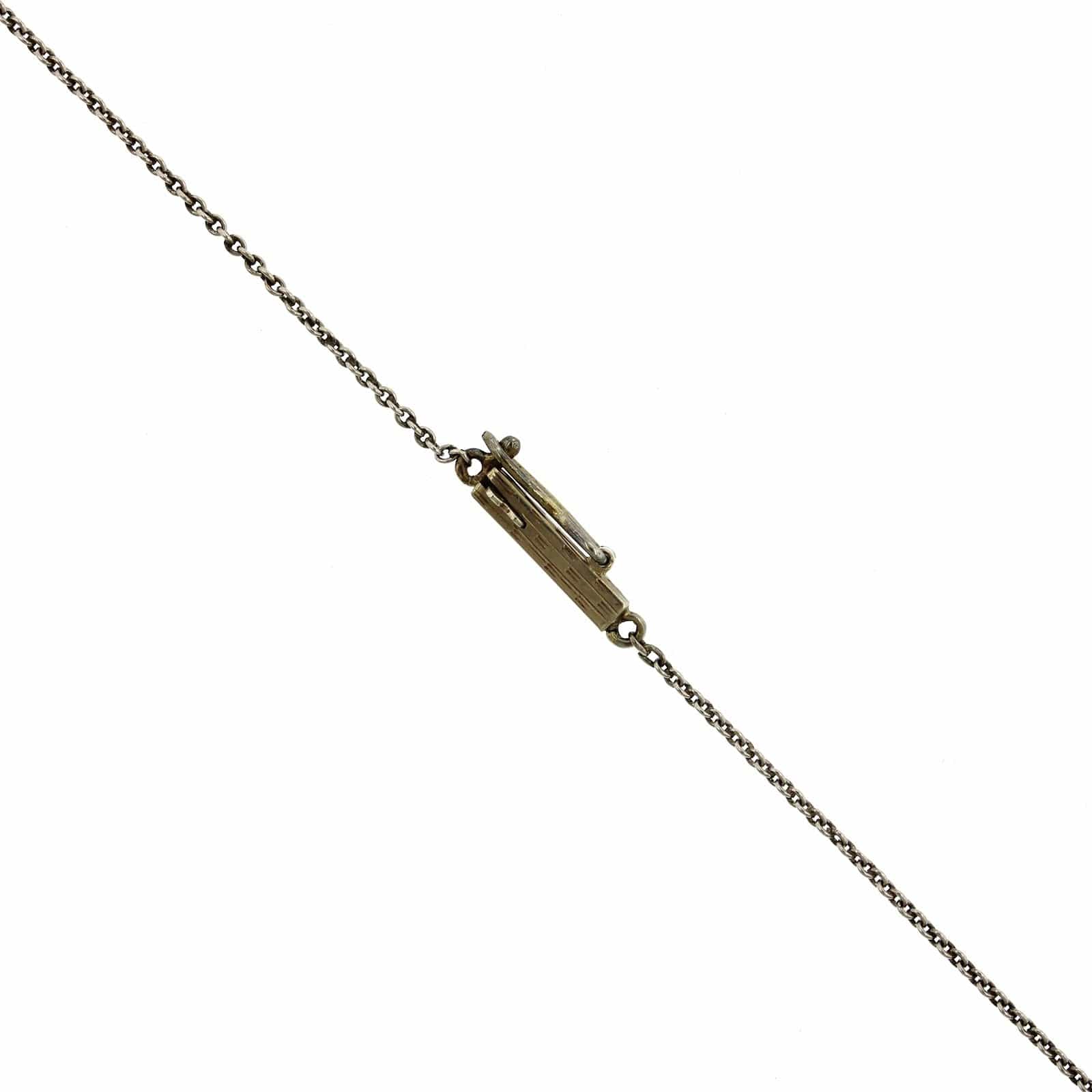 Platinum Old Mine Cut Diamond Drop Style Necklace - Image 3