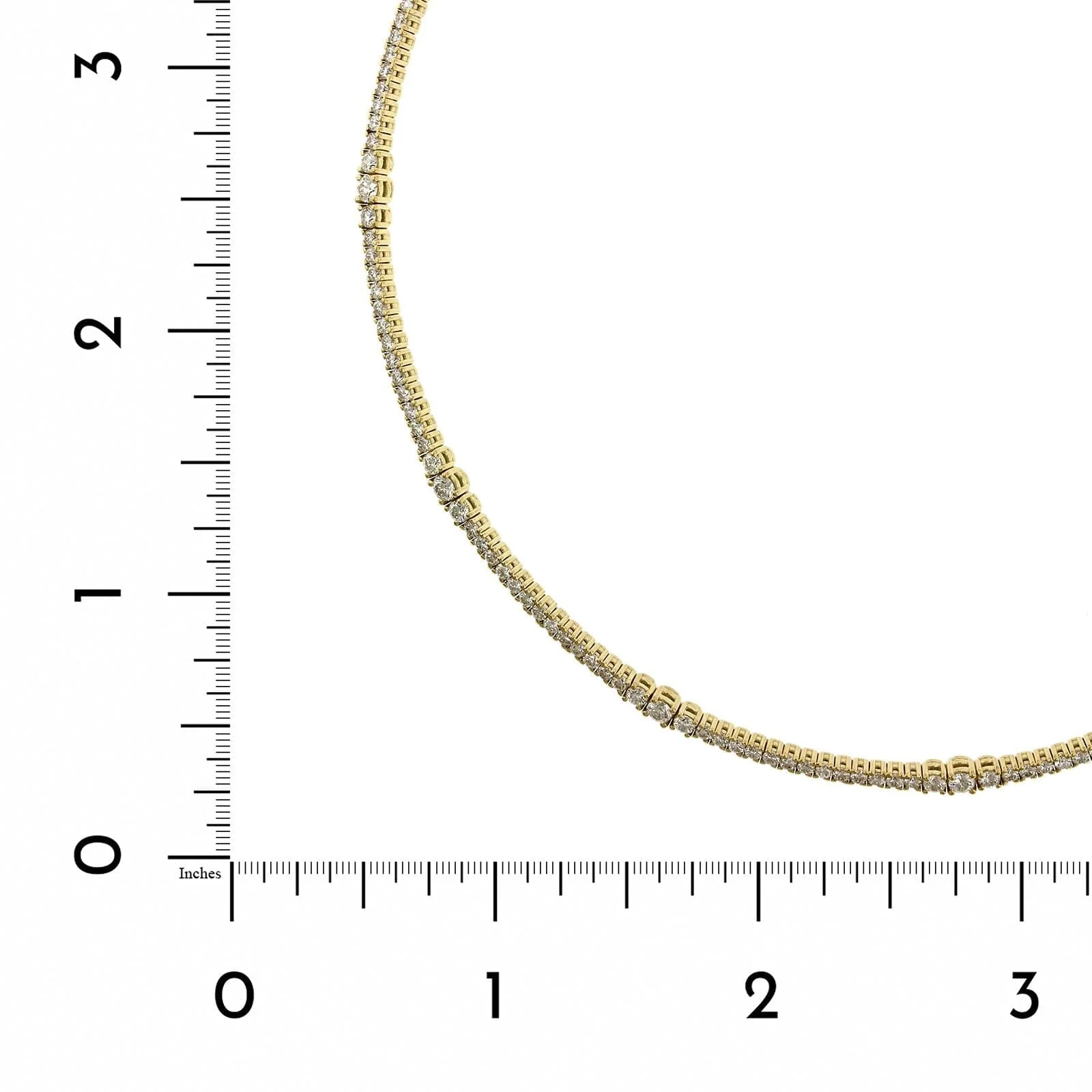 18K Yellow Gold Diamond Choker Necklace - Image 5