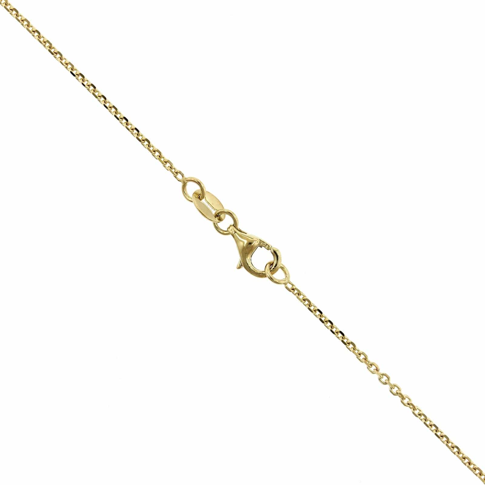 18K Yellow Gold Diamond Dangle Necklace - Image 2