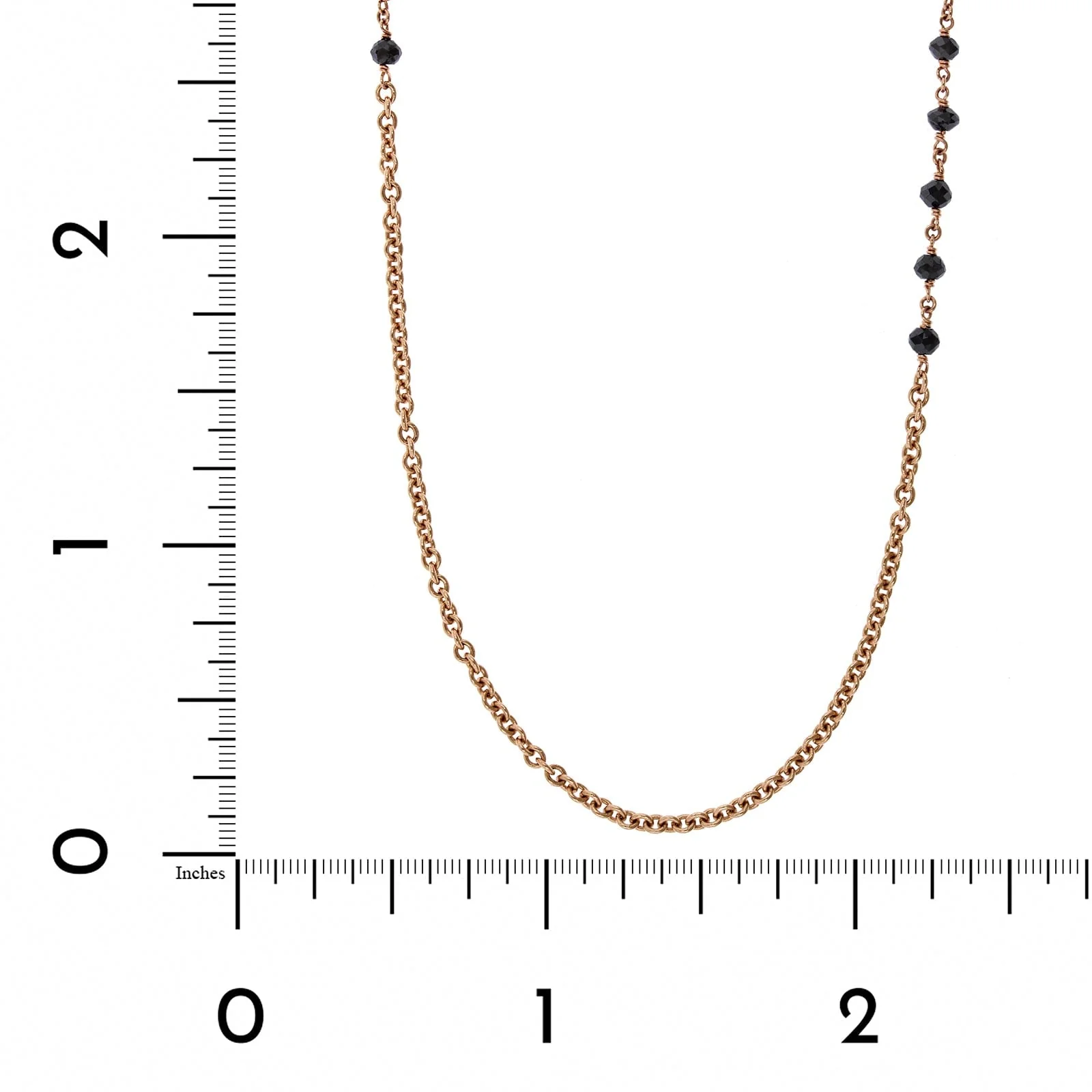 Etho Maria 18K Rose Gold Black Diamond Bead Necklace - Image 3