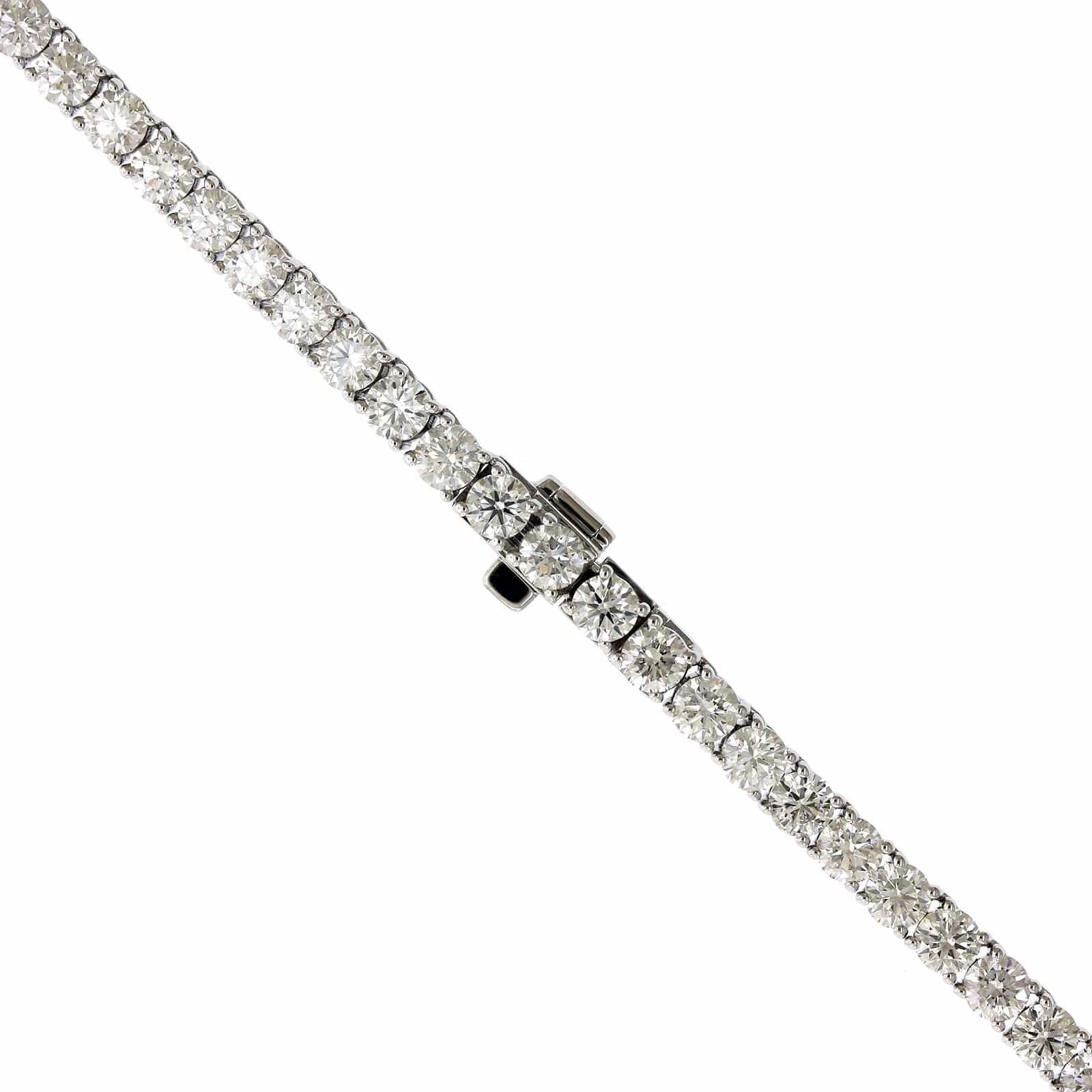 18K White Gold Diamond Tennis Necklace - Image 2