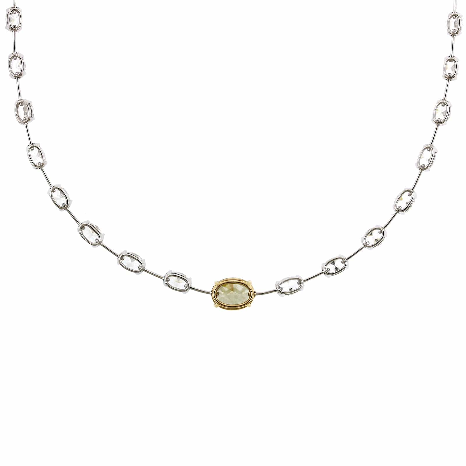 Etho Maria 18K White Gold Oval Diamond Necklace - Image 2