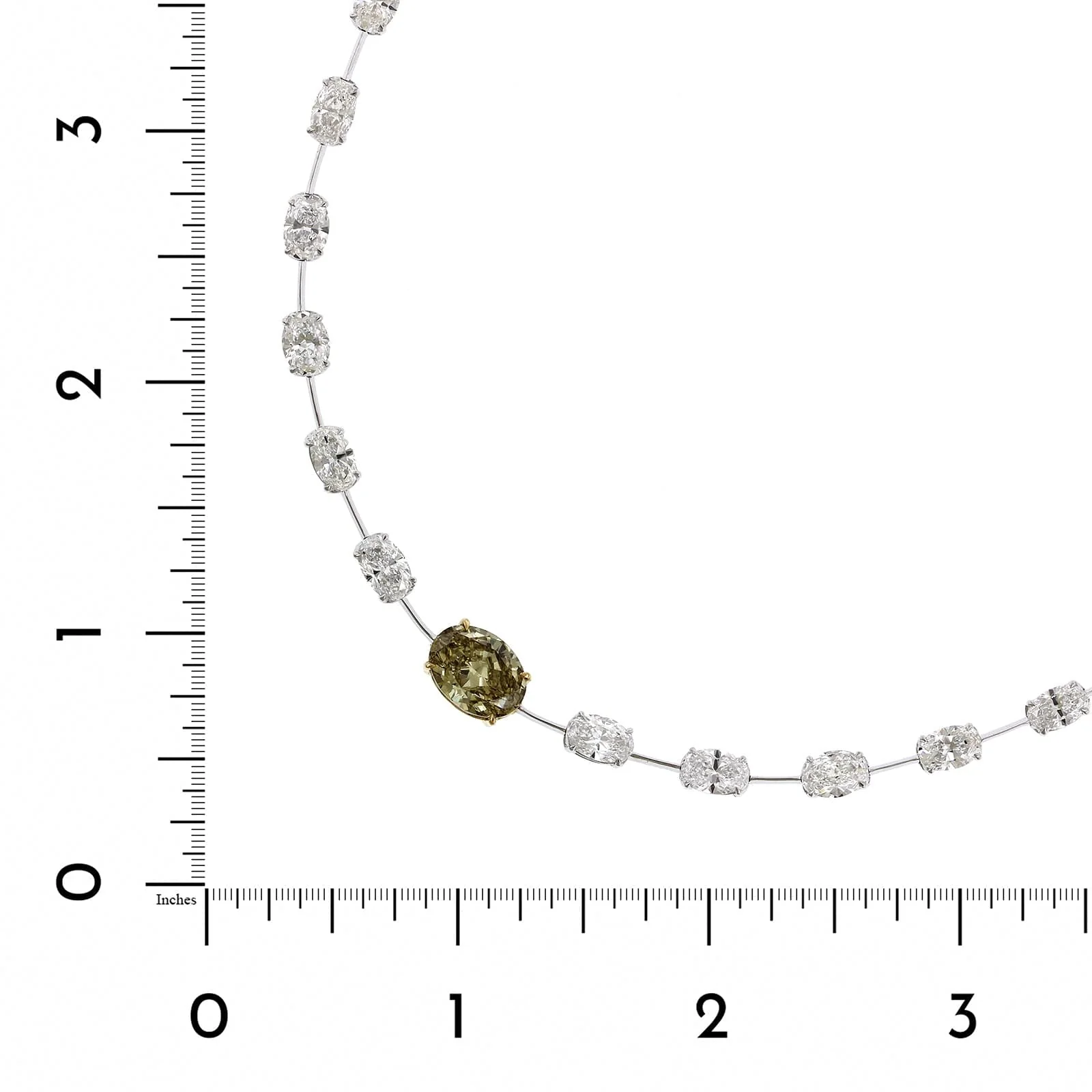 Etho Maria 18K White Gold Oval Diamond Necklace - Image 4