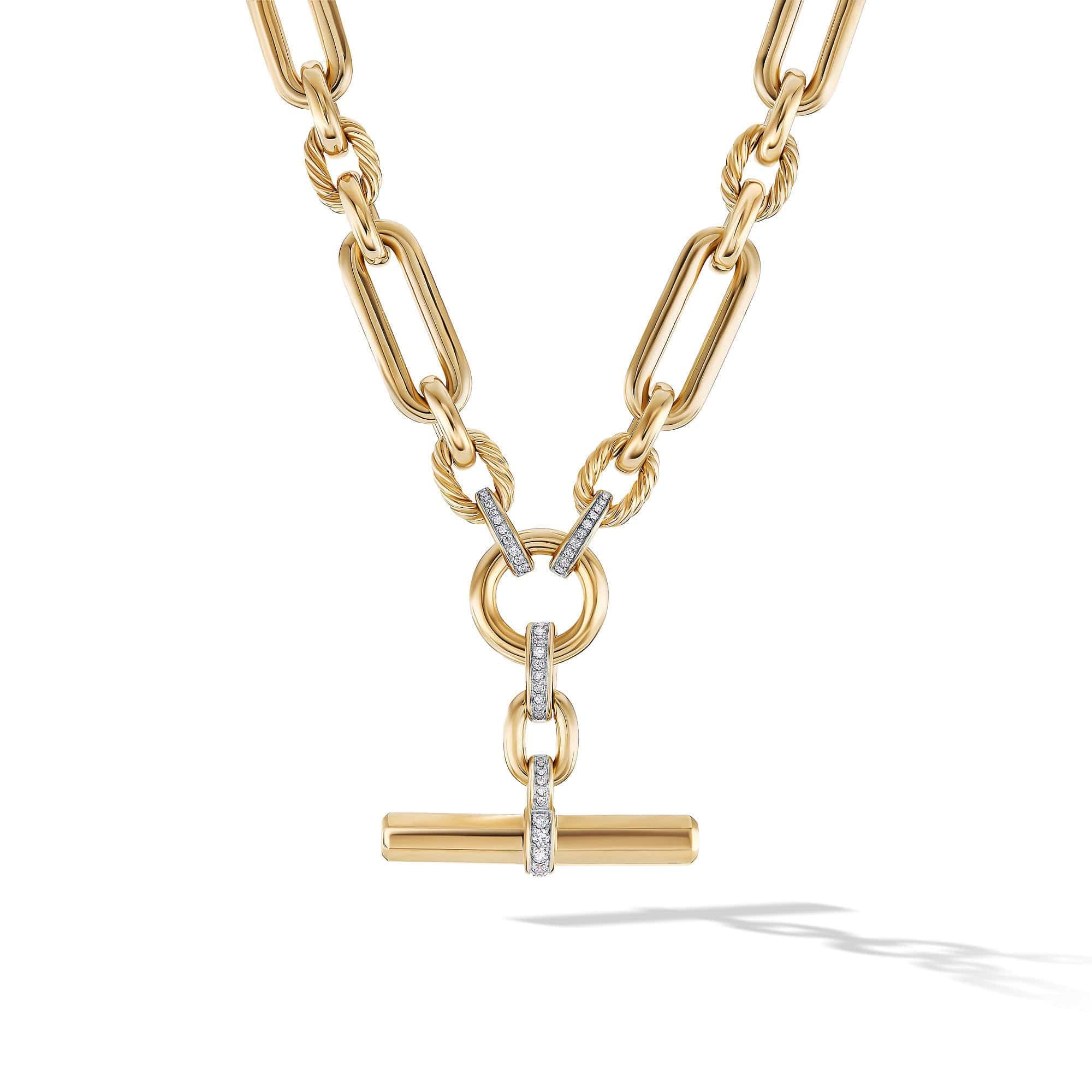 Lexington Chain Necklace in 18K Yellow Gold with Diamonds