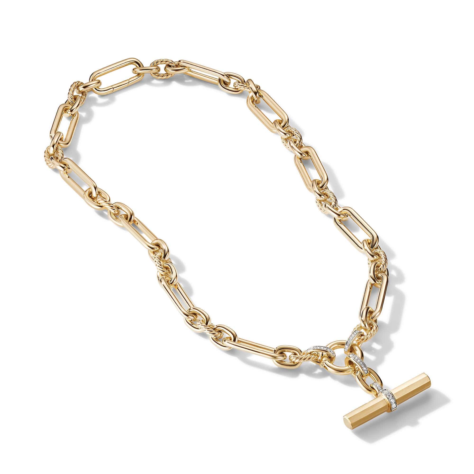Lexington Chain Necklace in 18K Yellow Gold with Diamonds - Image 4