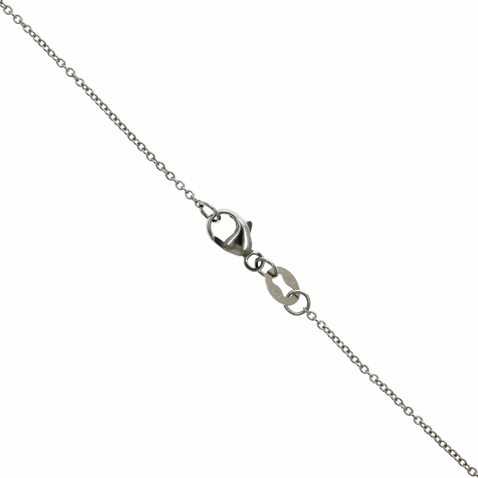 18K White Gold 6 Stone Diamond By The Yard Necklace - Image 3
