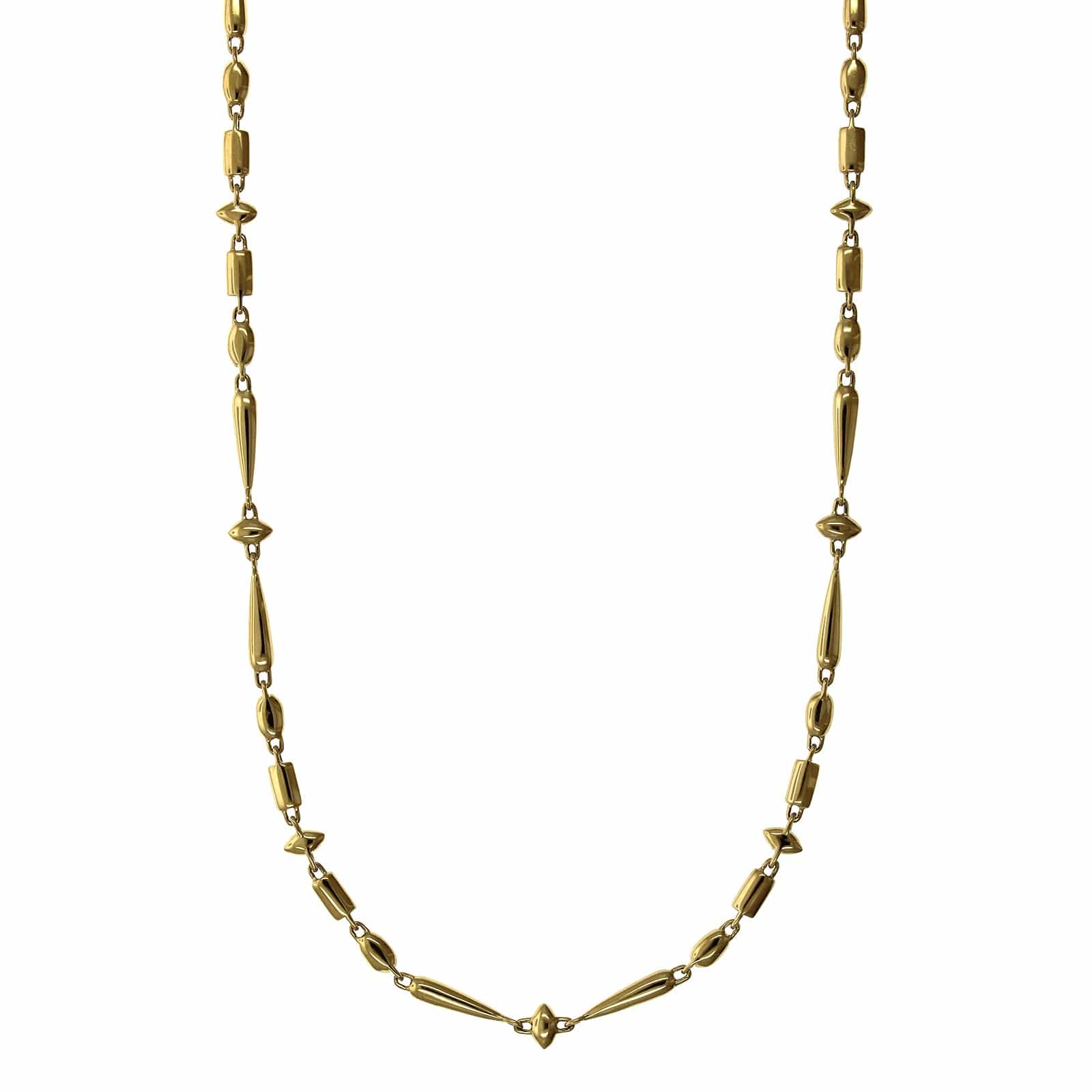 Etho Maria 18K Yellow Gold Pave Diamond Station Necklace - Image 2