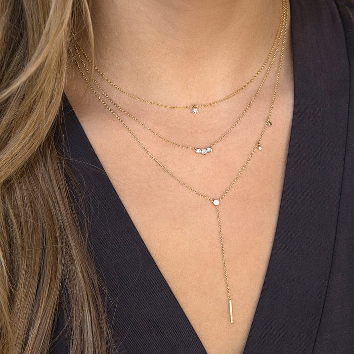 Zoe Chicco 14K Yellow Gold Bezel Set Diamond Necklace - Image 2