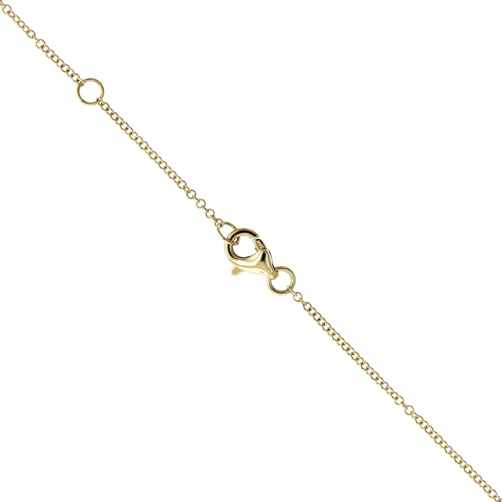 14K Yellow Gold Diamond Curve Bar Necklace - Image 4