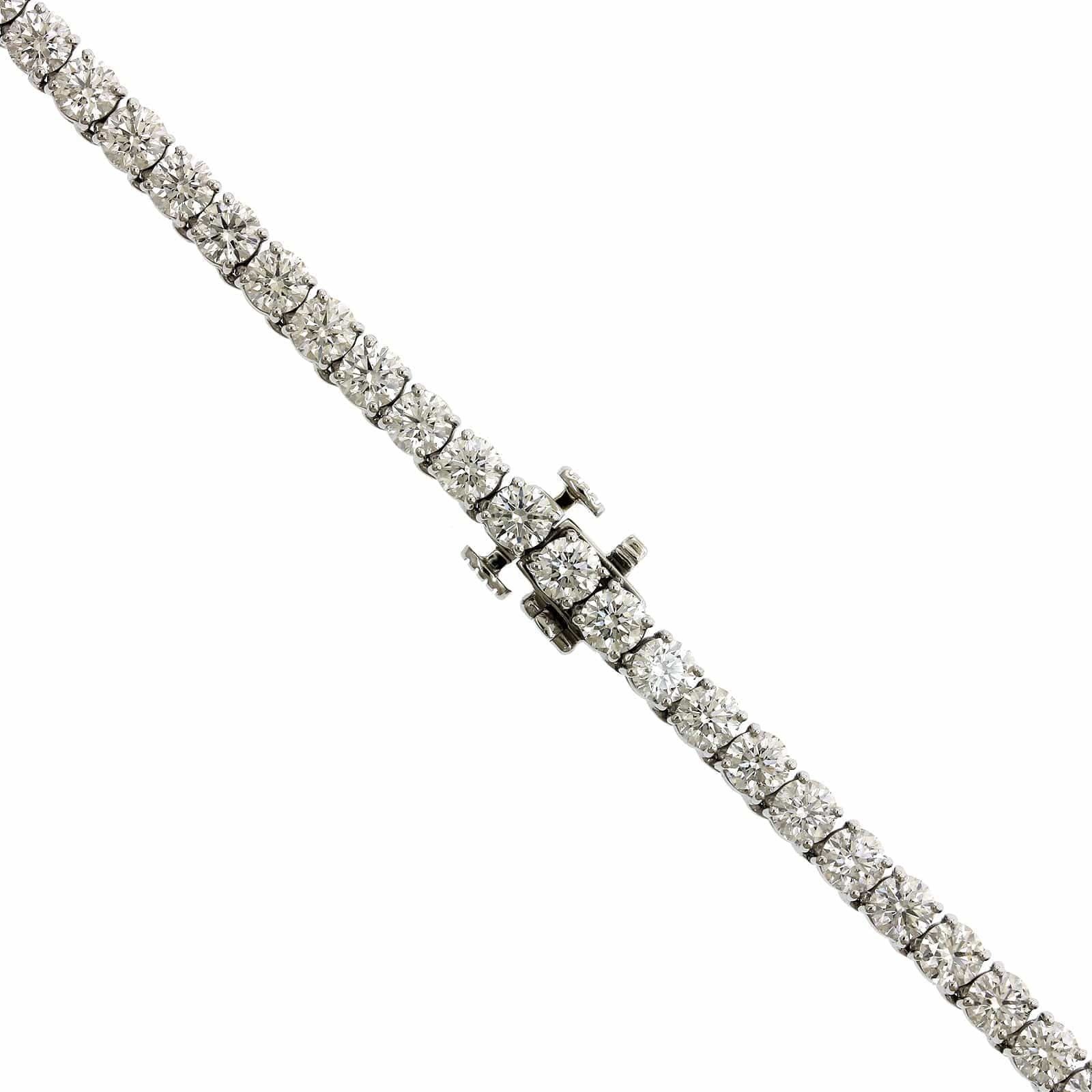 Platinum 4 Prong Diamond Line Necklace - Image 2