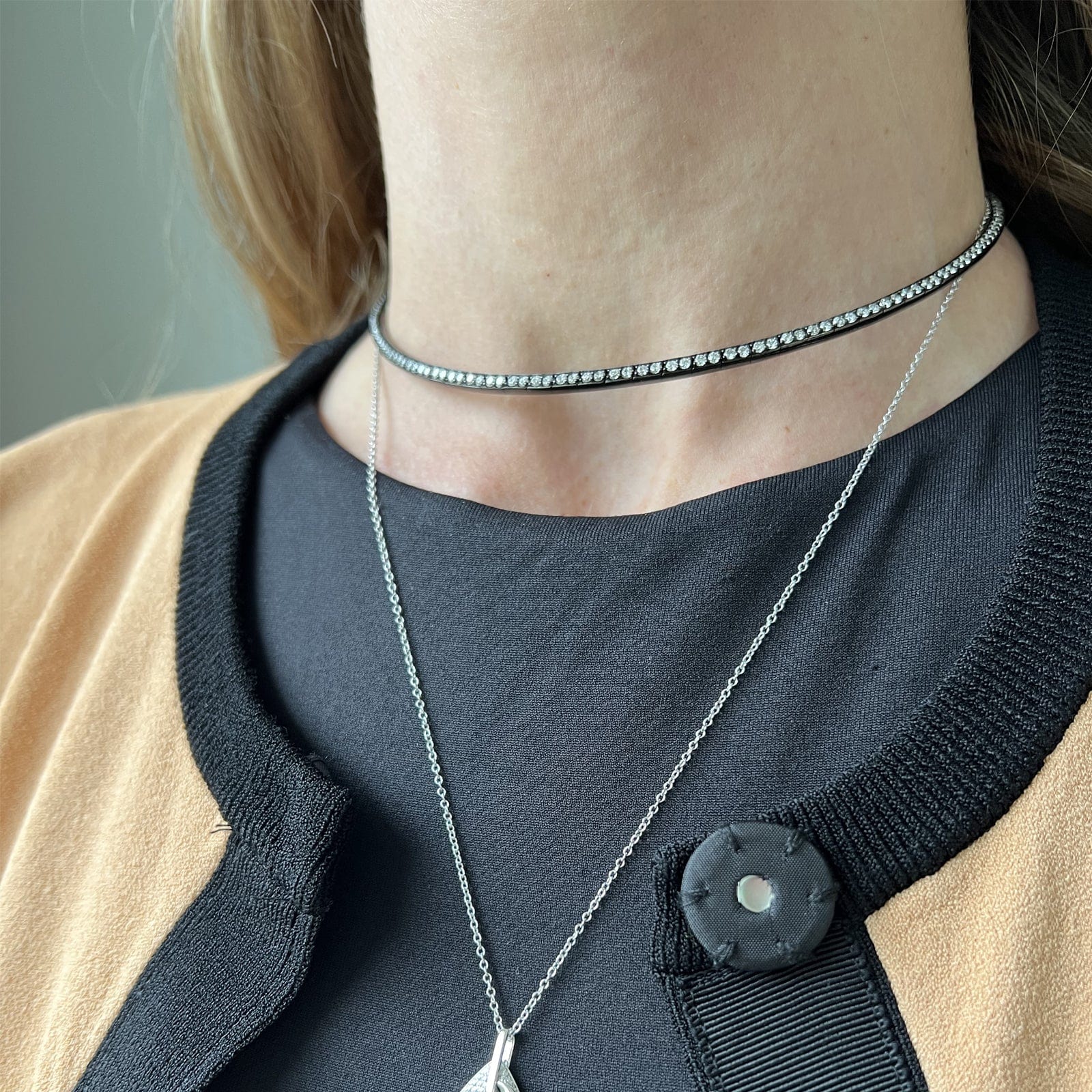 Etho Maria Blackened Diamond Collar - Image 2