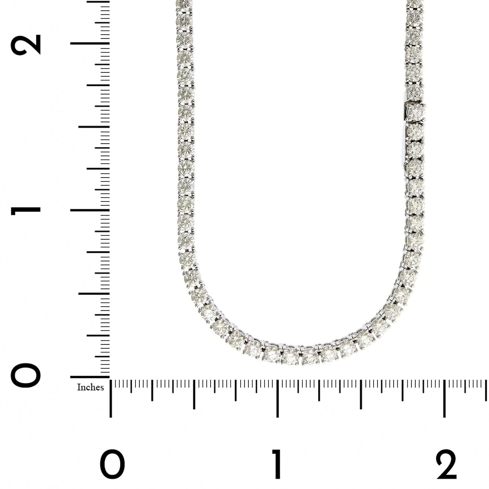 18K White Gold Diamond Opera Necklace - Image 3