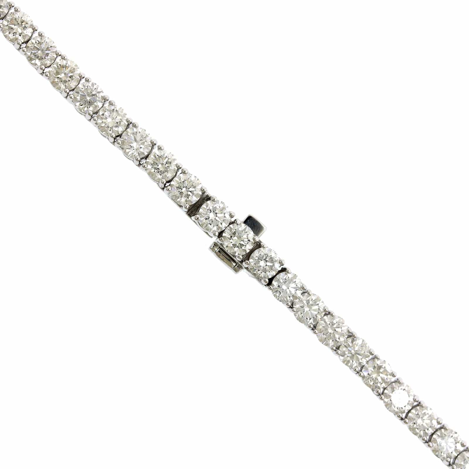 18K White Gold Diamond Line Necklace - Image 2
