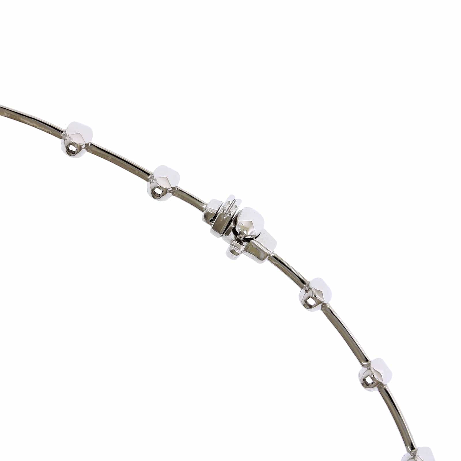 Etho Maria 18K White Gold Graduated Oval Cut Diamond Necklace - Image 3