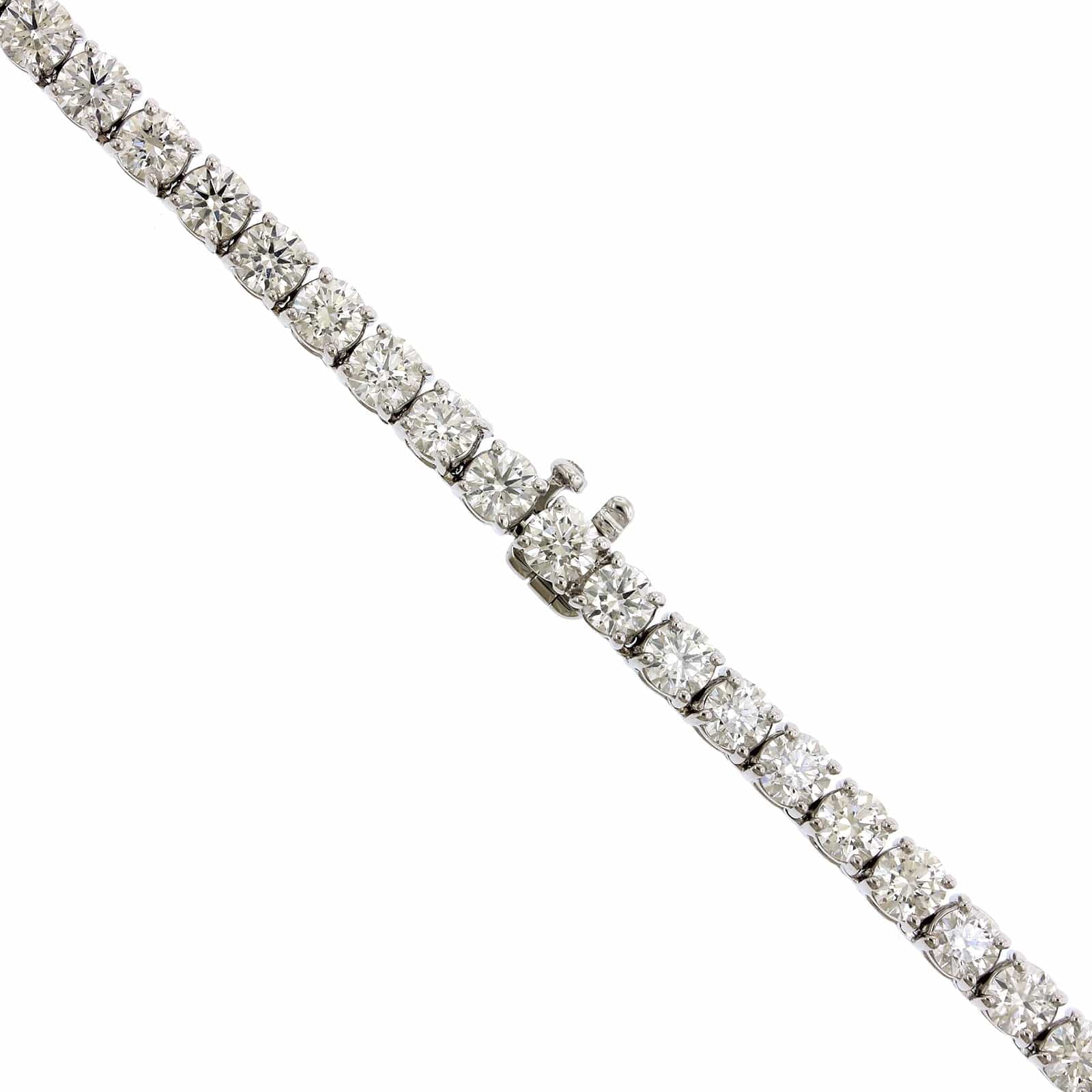 18K White Gold Diamond Tennis Necklace - Image 2