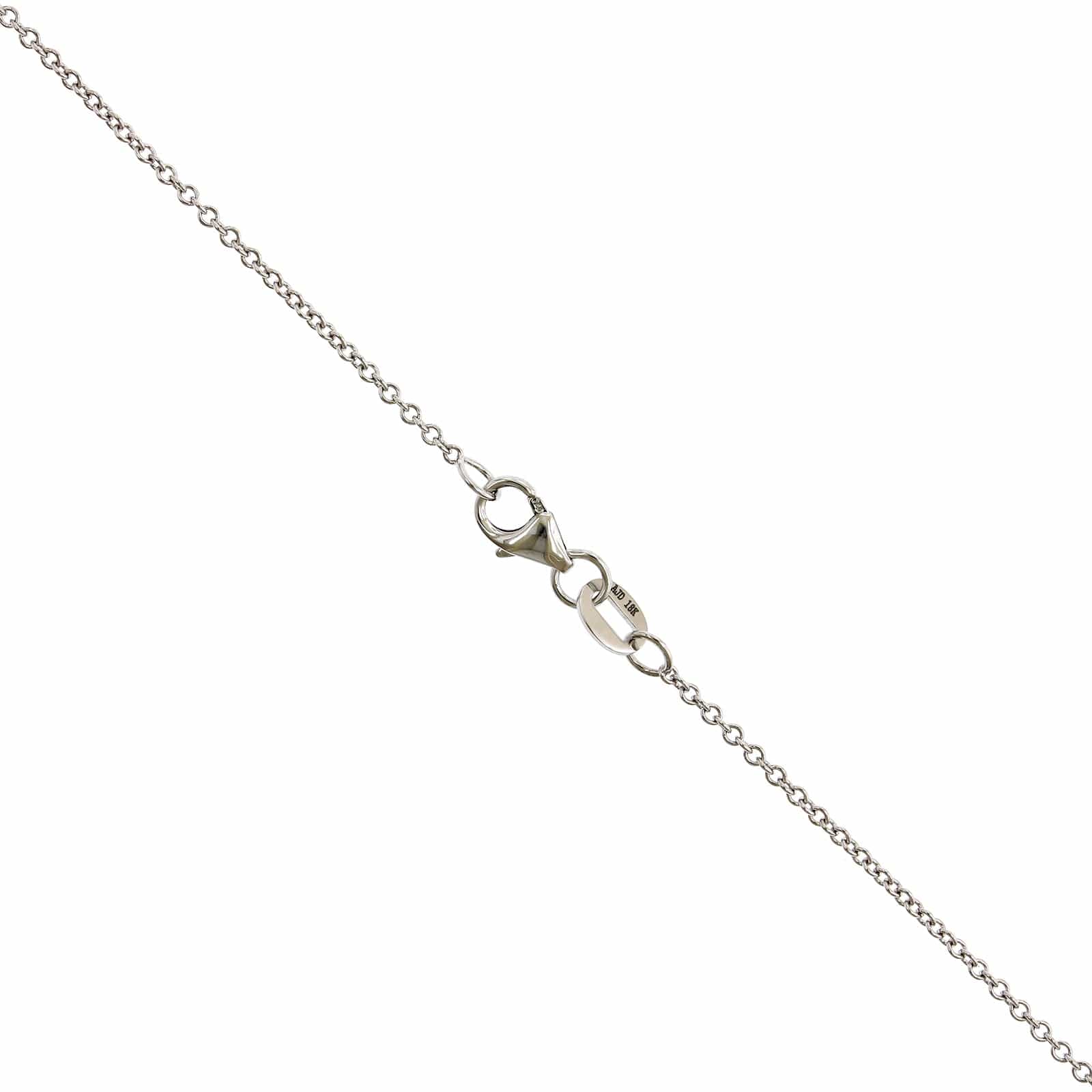 18K White Gold 17 Stone Diamond Necklace - Image 2