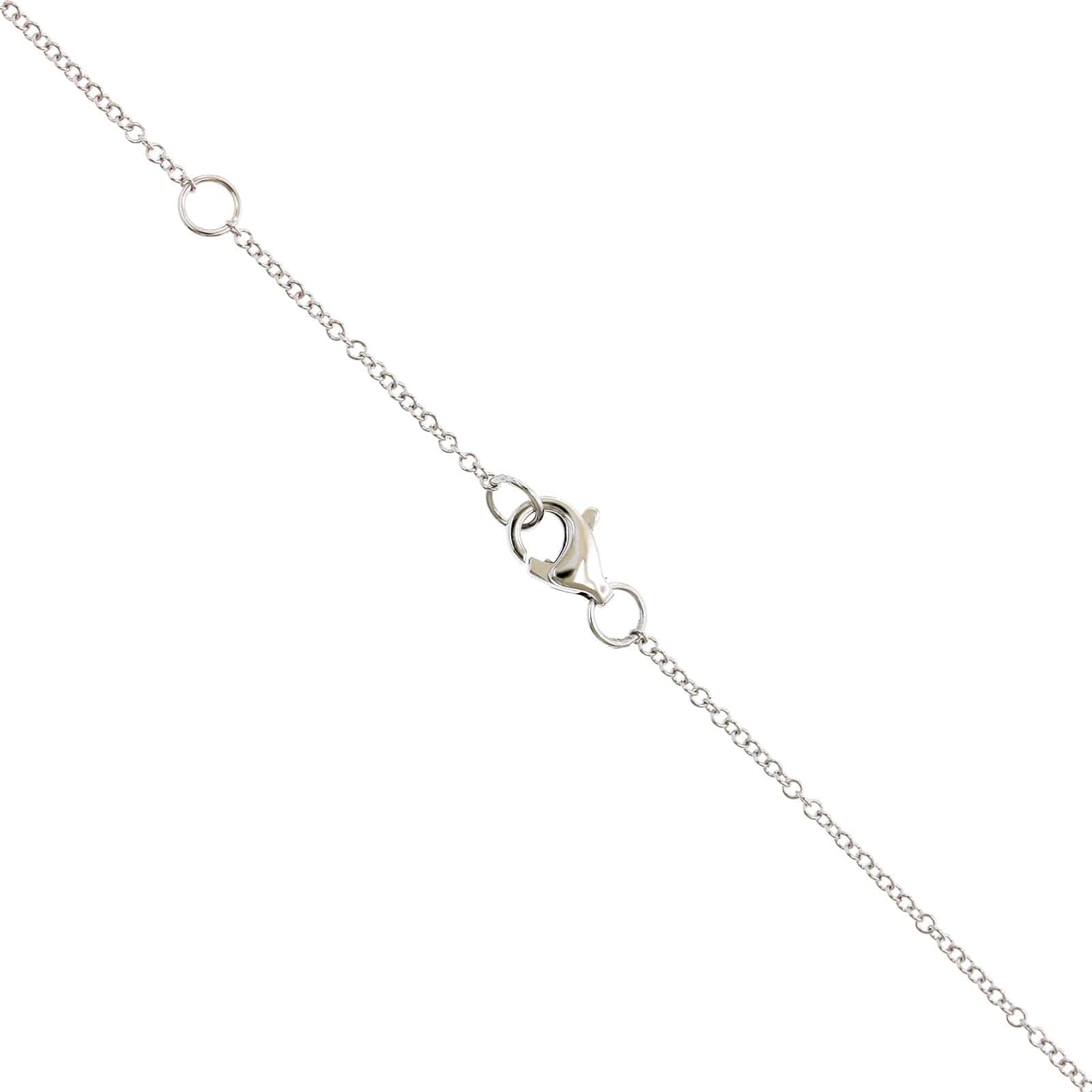 14K White Gold Pave Diamond Pear Necklace - Image 4