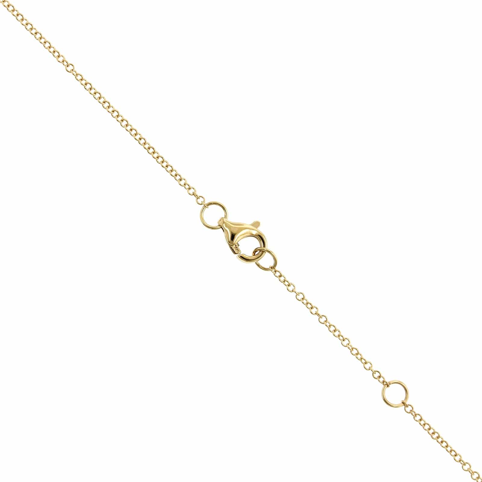 14K Yellow Gold Pave Diamond Heart Necklace - Image 4