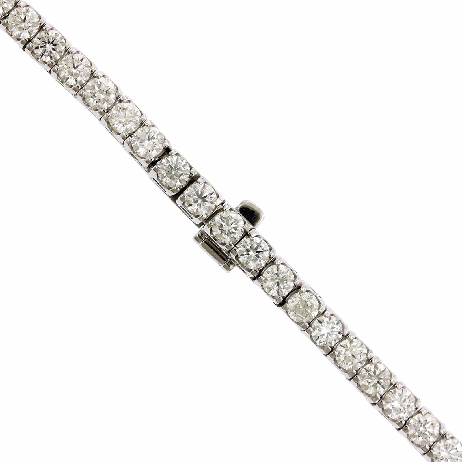 18K White Gold Diamond Tennis Necklace - Image 2