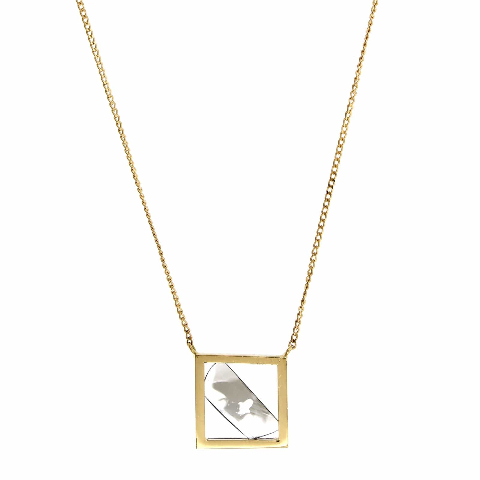 18K Yellow Gold Adjustable Slice Diamond Necklace