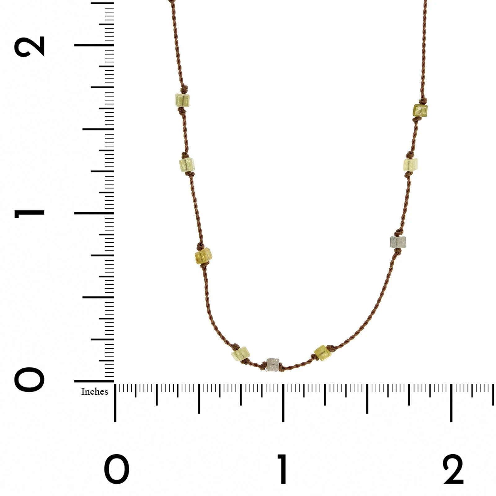 18K Yellow Gold Floating Yellow and Grey Diamond Cube Necklace - Image 3