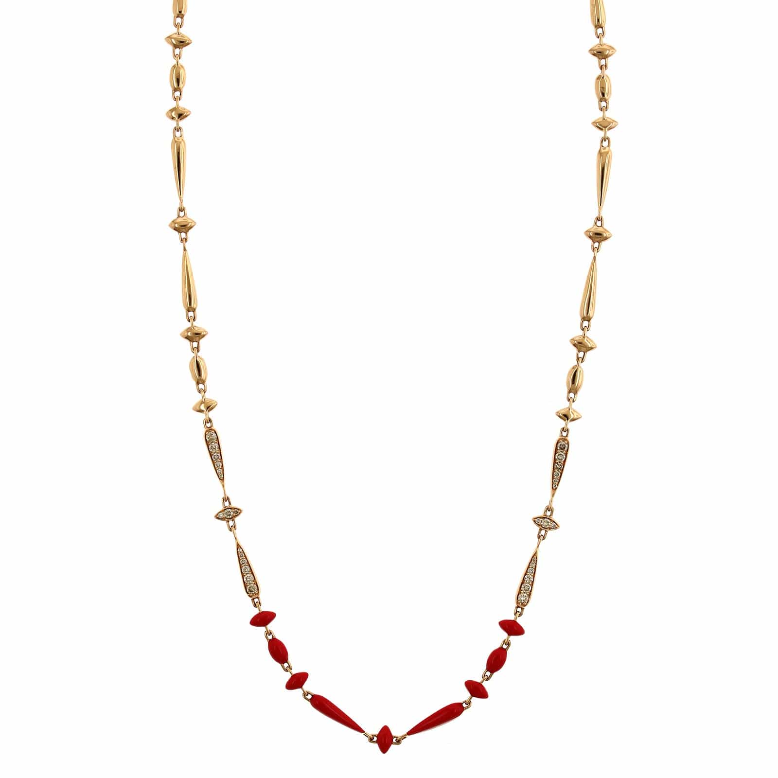 Etho Maria 18K Rose Gold Brown Diamond Necklace