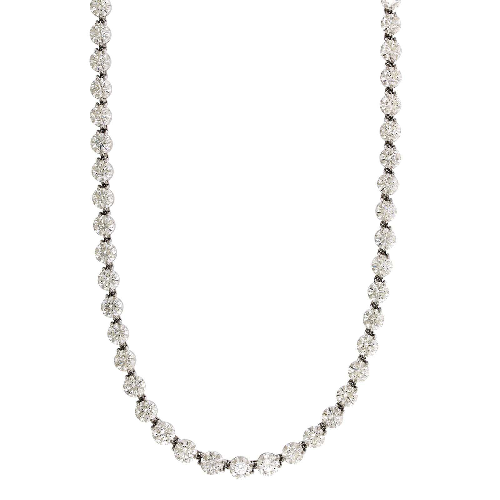Platinum 18" Diamond Tennis Necklace