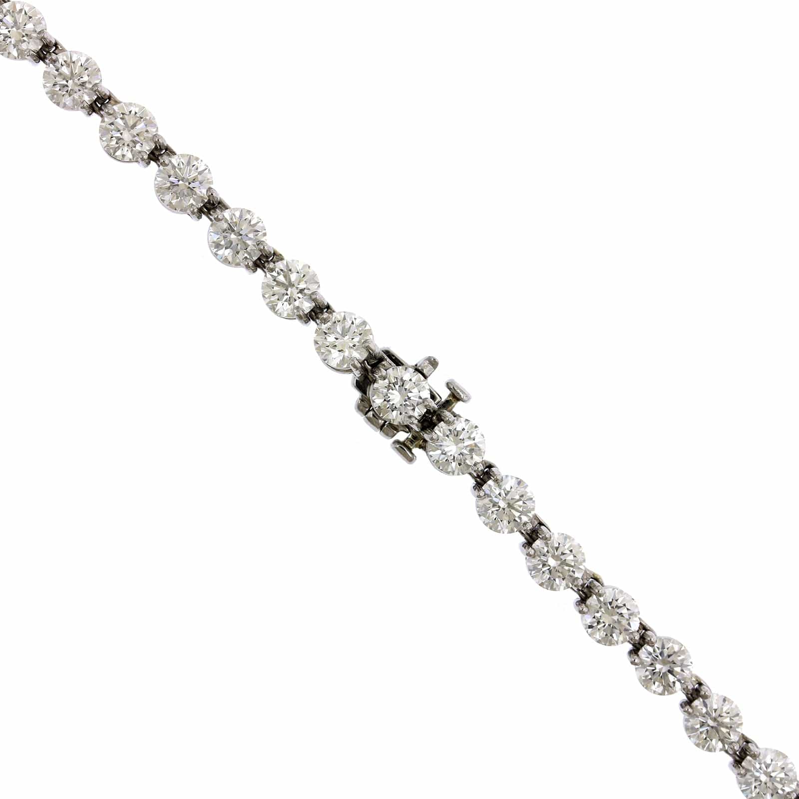 Platinum 18" Diamond Tennis Necklace - Image 2