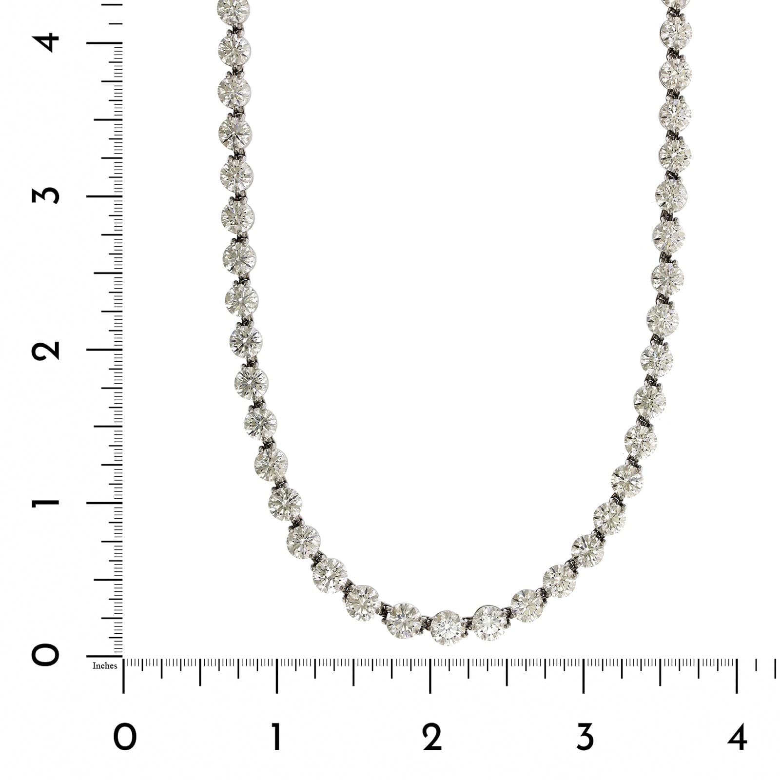 Platinum 18" Diamond Tennis Necklace - Image 3