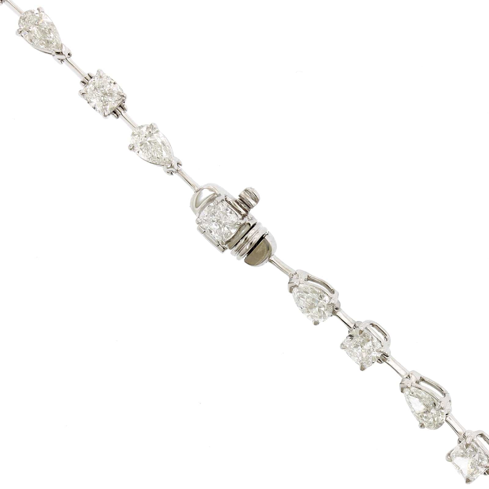 Etho Maria 18K White Gold Alternating Diamond Y Necklace - Image 3