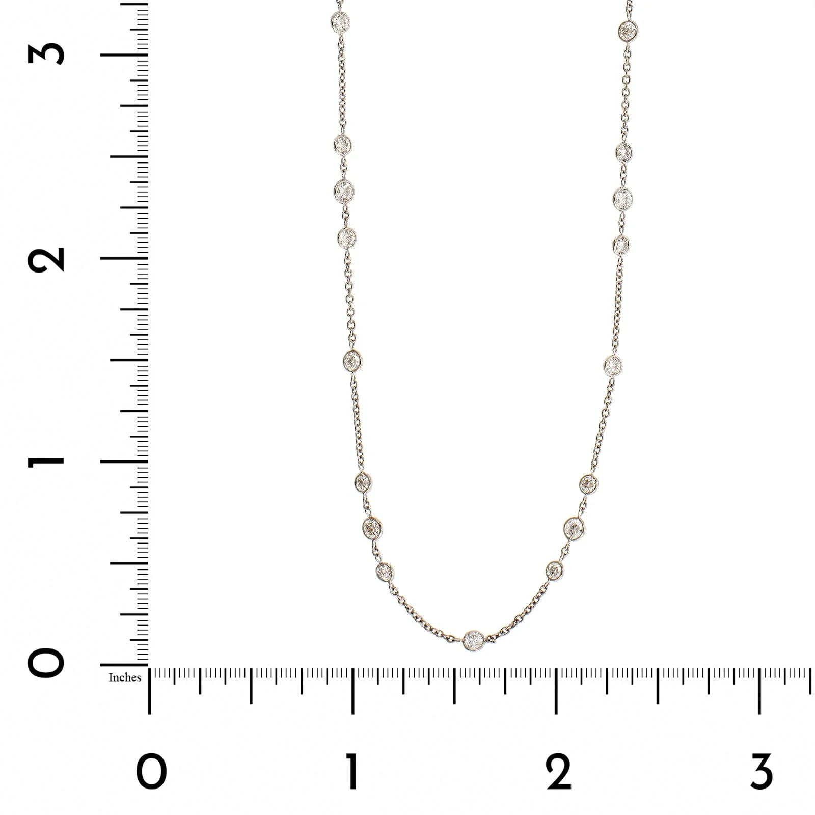 Platinum Diamond By The Yard Necklace - Image 3