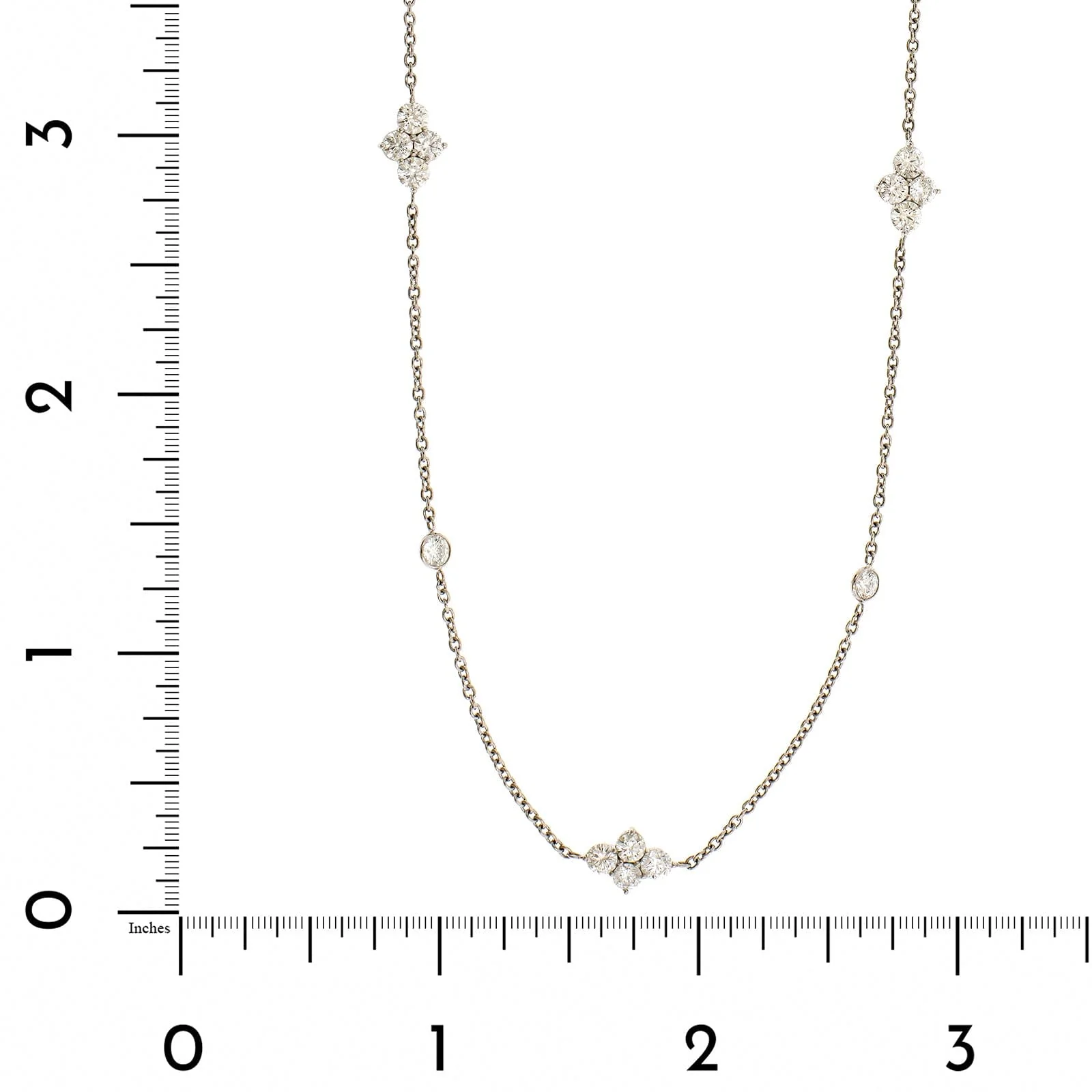 Platinum Diamond By The Yard Necklace - Image 4