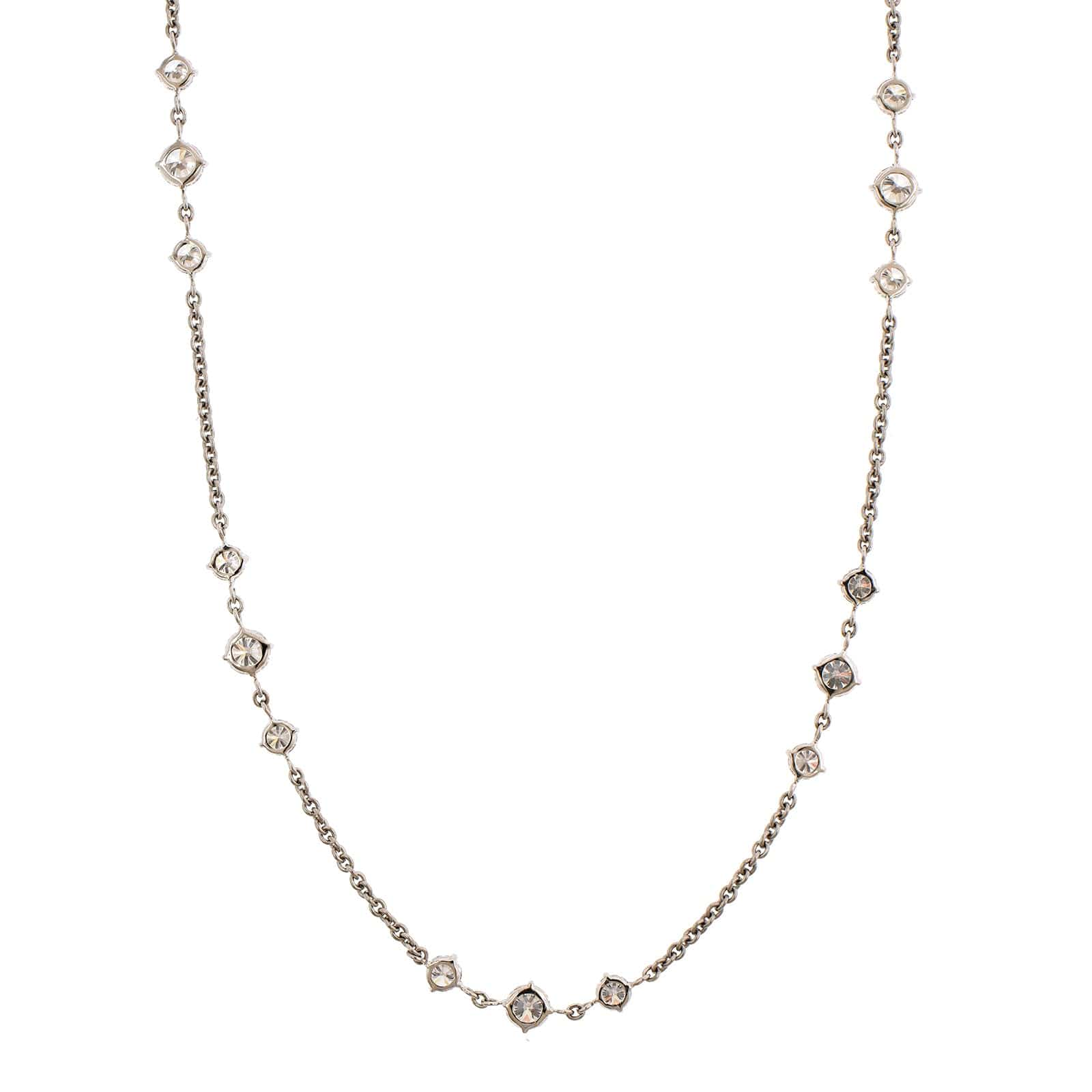 Platinum Diamond By The Yard Necklace - Image 2
