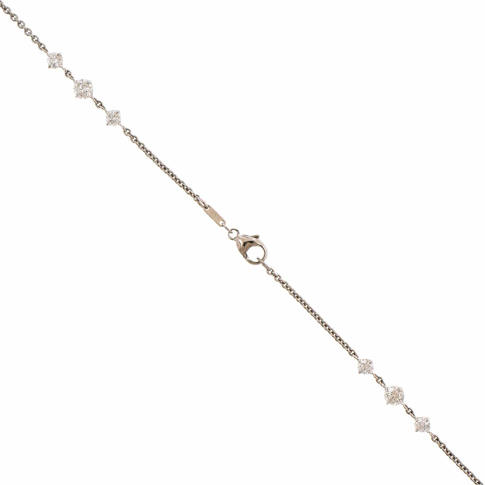 Platinum Diamond By The Yard Necklace - Image 3