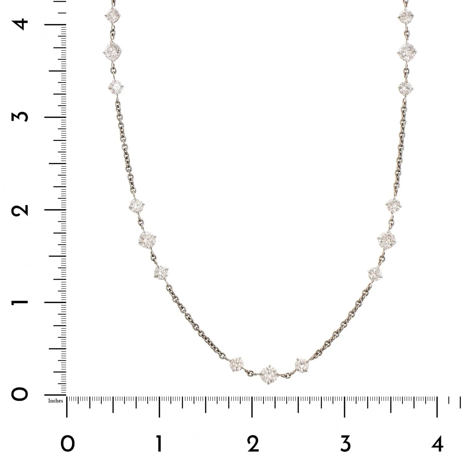 Platinum Diamond By The Yard Necklace - Image 4