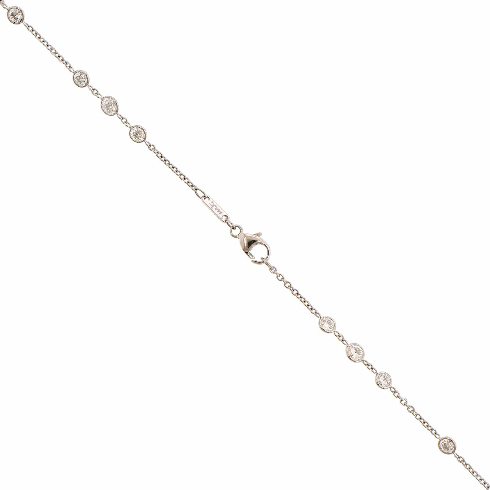 Platinum Diamond By The Yard Necklace - Image 3