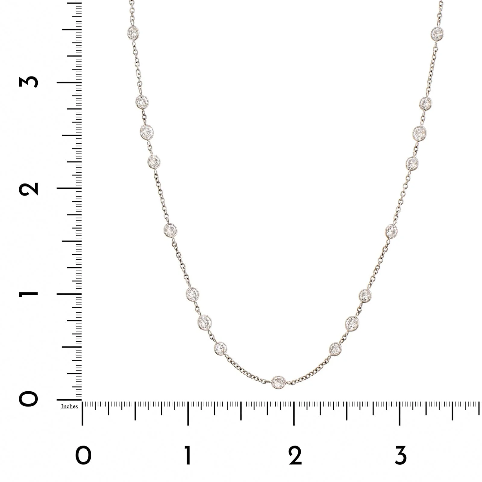 Platinum Diamond By The Yard Necklace - Image 4