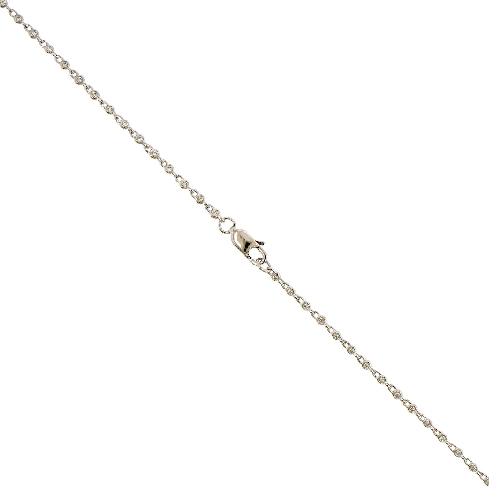 18K White Gold Diamond By The Yard Necklace - Image 2