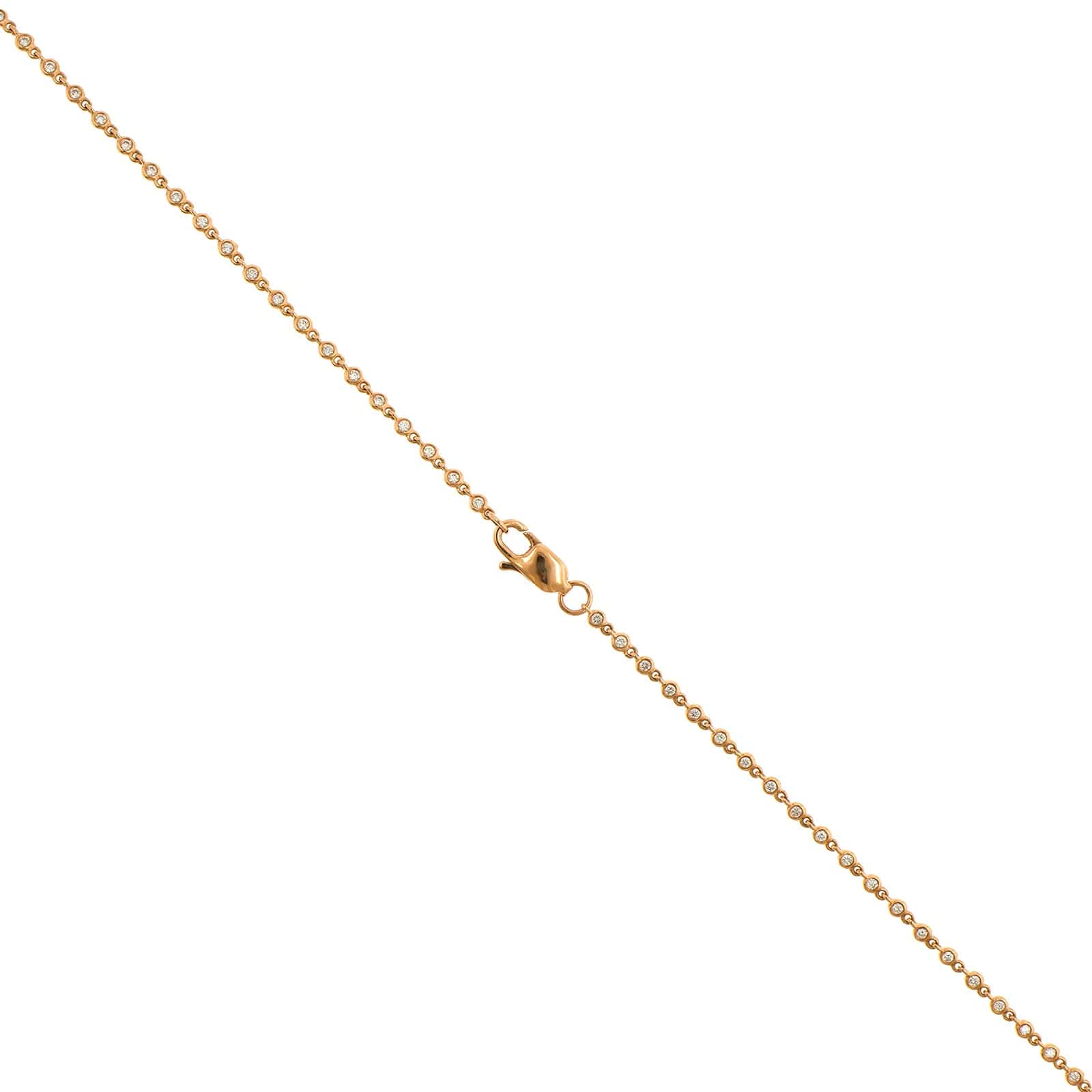 18K Rose Gold Diamonds By The Yard Necklace - Image 3