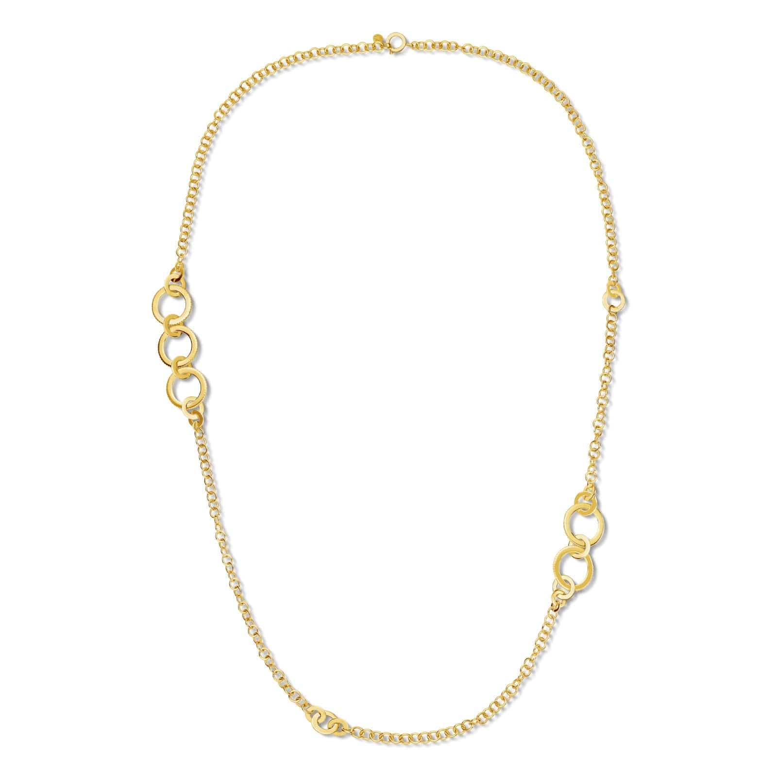 CADAR 18K Yellow Gold Solo Link Diamond Necklace