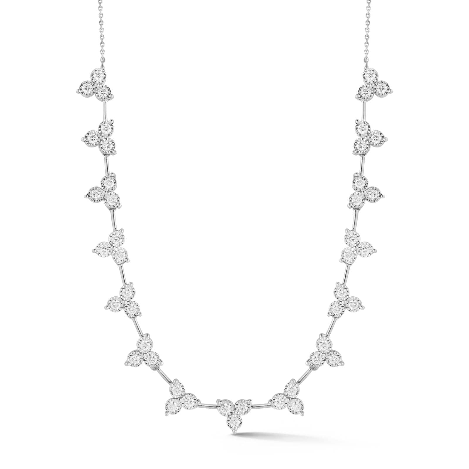 Dana Rebecca 14K White Gold Ava Bea Interval Diamond Line Necklace