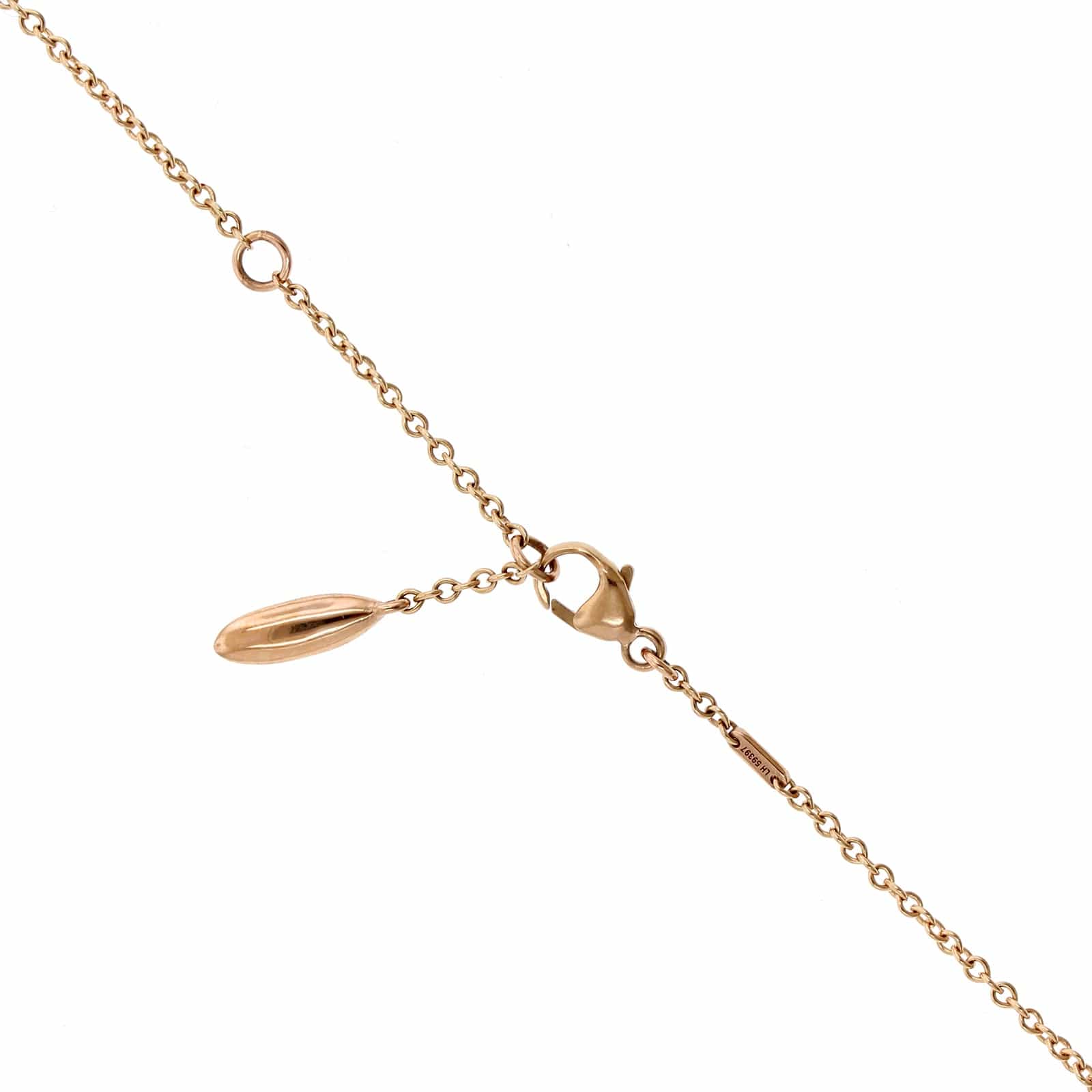 Etho Maria 18K Rose Gold Marquise & Round Cut Diamond Necklace - Image 3