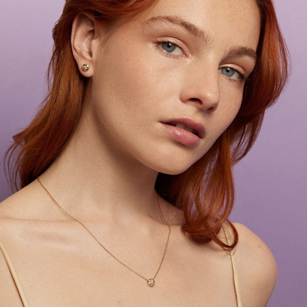 Sorellina 18K Yellow Gold Diamond Star Necklace - Image 2