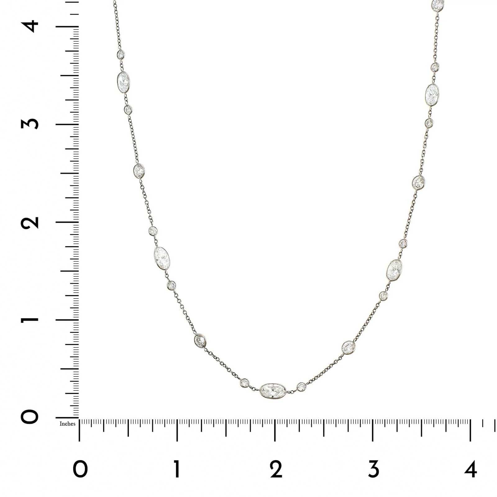 Platinum Diamonds By The Yard Necklace - Image 3
